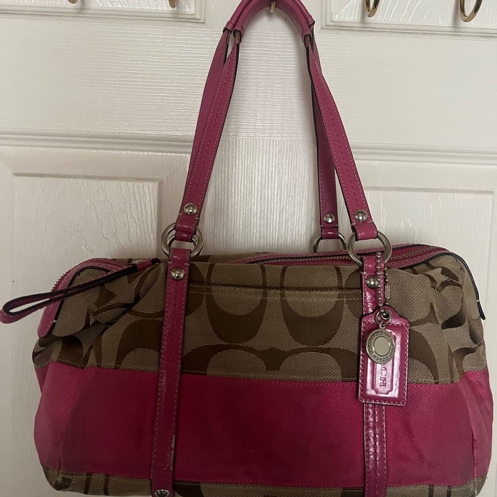 Stylish Pink and Brown Women's Bag